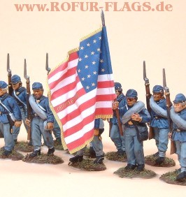 28mm Perry Miniatures mit ROFUR-FLAGS. Foto: Rolf Fuhrmann