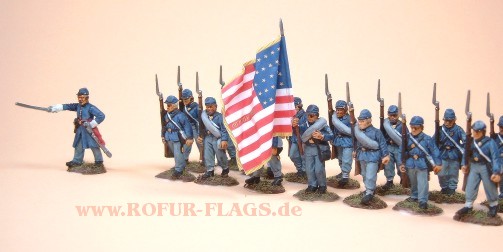 28mm Perry Miniatures mit ROFUR-FLAGS. Foto: Rolf Fuhrmann