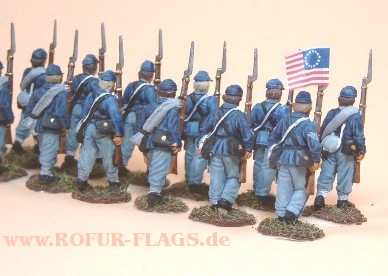 28mm Perry Miniatures mit ROFUR-FLAGS. Foto: Rolf Fuhrmann