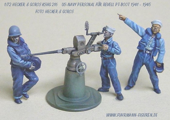 1/72 HECKER & GOROS KSHG 216 US-Navy Personal fr Revell PT-Boot 1941 - 1945