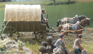 1/72 Franzsische berittene Gardeartillerie mit Train - Diorama von Egbert Balzar